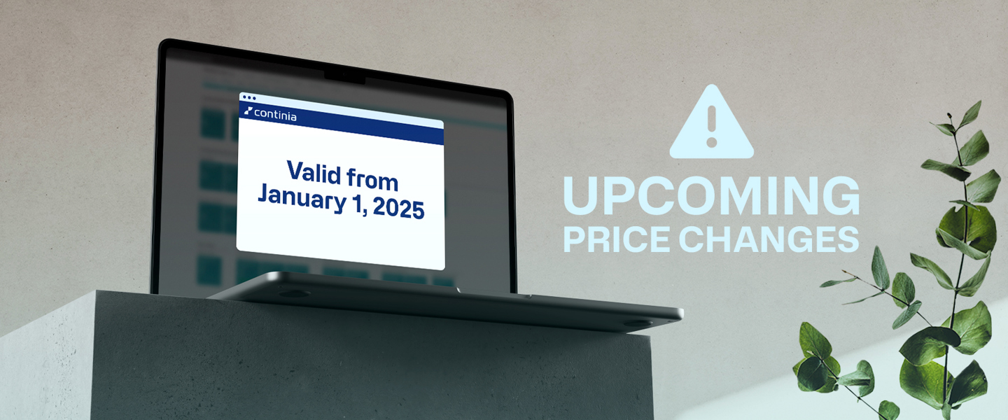 New price lists & upcoming price changes valid from January 1, 2025